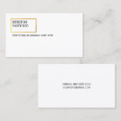 minimalist elegant & modern chic clear white visitekaartje (Voorkant / Achterkant)