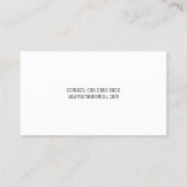 minimalist elegant & modern chic clear white visitekaartje (Achterkant)