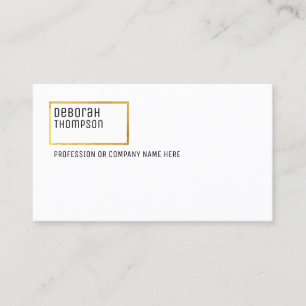 minimalist elegant & modern chic clear white visitekaartje