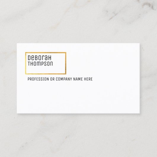 minimalist elegant & modern chic clear white visitekaartje (Voorkant)