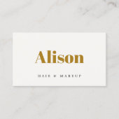 Minimalist Elegant Pastel Bold Beauty Visitekaartje (Voorkant)