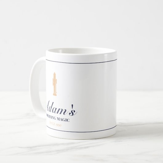 Minimalist elegant personalized christmas mug koffiemok (Voorkant links)