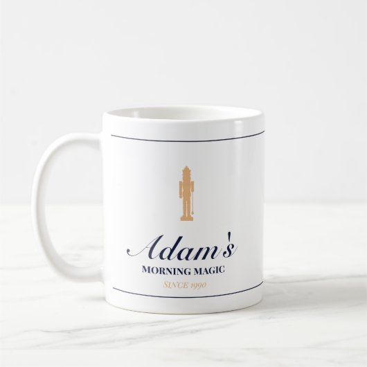 Minimalist elegant personalized christmas mug koffiemok (Links)