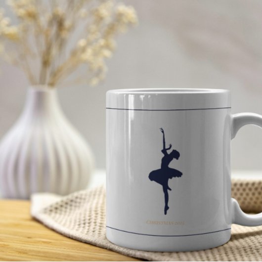 Minimalist elegant personalized christmas mug koffiemok