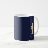 Minimalist elegant personalized christmas mug koffiemok (Voorkant rechts)