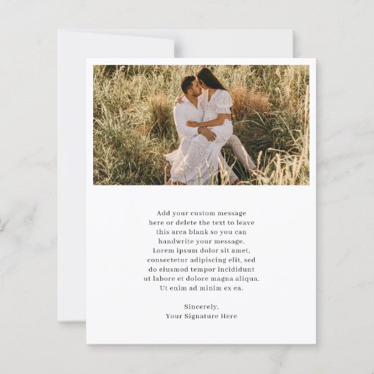 Minimalist Elegant Photo Budget Christmas Card (Achterkant)