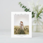 Minimalist Elegant Photo Budget Christmas Card (Staand voorkant)