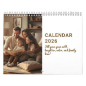 Minimalist Elegant Photo Quote Calendar 2026 Kalender (Hoes)