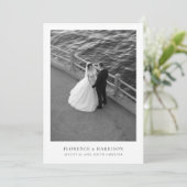Minimalist Elegant Photo Wedding Save the Date  (Staand voorkant)