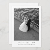 Minimalist Elegant Photo Wedding Save the Date  (Voorkant / Achterkant)