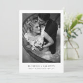 Minimalist Elegant Photo Wedding Save the Date  (Staand voorkant)