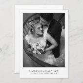 Minimalist Elegant Photo Wedding Save the Date  (Voorkant / Achterkant)