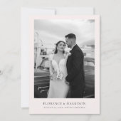 Minimalist Elegant Photo Wedding Save the Date  (Voorkant)