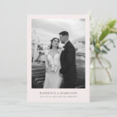 Minimalist Elegant Photo Wedding Save the Date  (Staand voorkant)