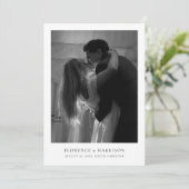 Minimalist Elegant Photo Wedding Save the Date  (Staand voorkant)