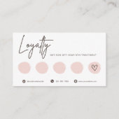 Minimalist Elegant Pink Brush Script Loyalty Card (Achterkant)