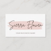 Minimalist Elegant Pink Brush Script Loyalty Card (Voorkant)