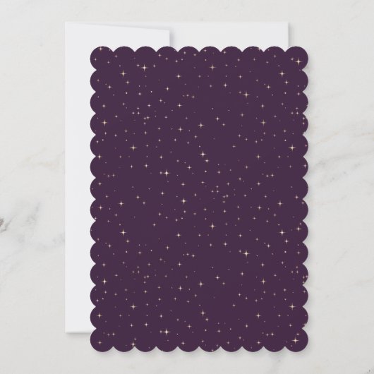 Minimalist Elegant Purple Christmas Party Kaart (Achterkant)