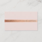 MINIMALIST Elegant roos gouden streep blush roze Visitekaartje (Achterkant)