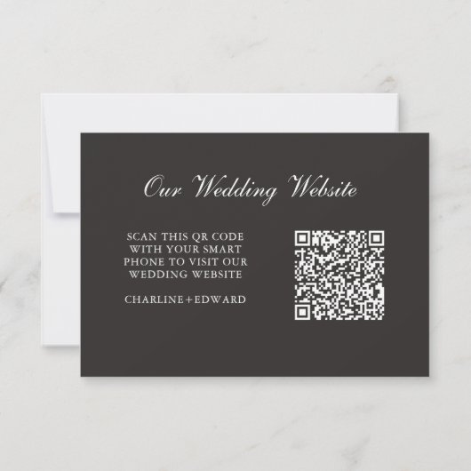 Minimalist Elegant | RSVP & QR Website (Achterkant)