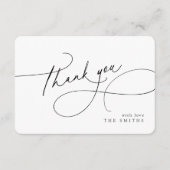 Minimalist Elegant Script Christmas Thank You Bedankkaart (Voorkant)