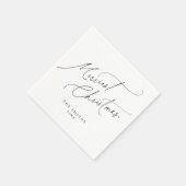 Minimalist Elegant Script Merriest Christmas Servet (Hoek)