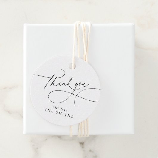 Minimalist Elegant Script Thank You  Bedankjes Labels (In situ)