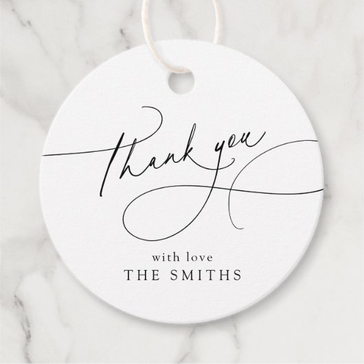 Minimalist Elegant Script Thank You  Bedankjes Labels (Voorkant)