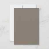 Minimalist Elegant Taupe Neutral Kindly Reply RSVP Kaartje (Achterkant)