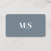 Minimalist Elegant Teal Green Initials QR Code Visitekaartje (Voorkant)