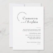 Minimalist Elegant Text Wedding Photo black white Save The Date (Voorkant)