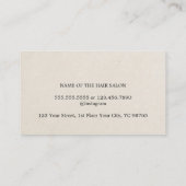 Minimalist Elegant Texture Beige Hairstylist  Visitekaartje (Achterkant)