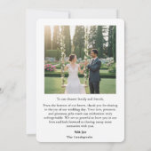 Minimalist Elegant Typography 2 Photos Thank You Bedankkaart (Achterkant)