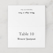 Minimalist Elegant Typography, Custom Guest Name Plaatskaartje (Buitenkant ongevouwen)