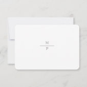 Minimalist Elegant Typography & Meal Choice RSVP (Achterkant)