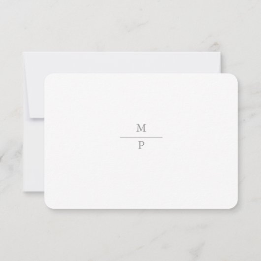 Minimalist Elegant Typography & Meal Choice RSVP (Achterkant)
