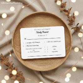 Minimalist Elegant Typography & Meal Choice RSVP