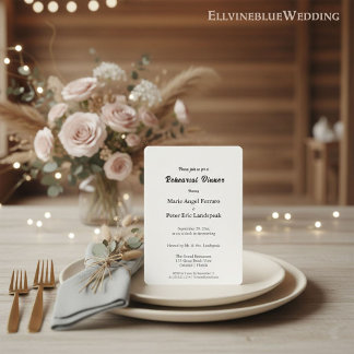 Minimalist Elegant Typography Rehearsal Dinner Kaart