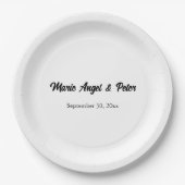 Minimalist Elegant Typography Wedding Papieren Bordje (Voorkant)