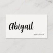 Minimalist Elegant Warm White Black Bold Beauty Visitekaartje (Voorkant)