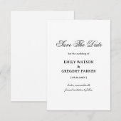 Minimalist Elegant Wedding Design Save The Date (Voorkant / Achterkant)
