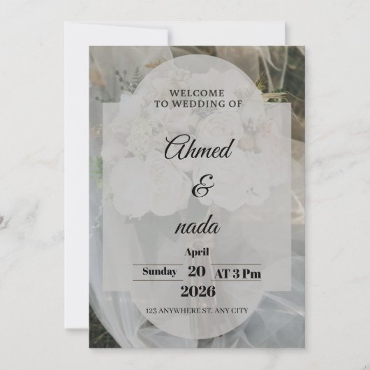 Minimalist Elegant Wedding Invitation | Modern Cal Feestdagenkaart (Voorkant)