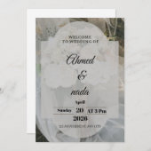 Minimalist Elegant Wedding Invitation | Modern Cal Feestdagenkaart (Voorkant / Achterkant)
