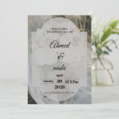 Minimalist Elegant Wedding Invitation | Modern Cal Feestdagenkaart (Staand voorkant)