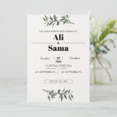 Minimalist Elegant Wedding Invitation | Modern Feestdagenkaart (Staand voorkant)