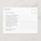 Minimalist Elegant Wedding Photo Custom Thank You Briefkaart (Achterkant)