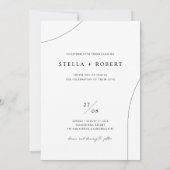 Minimalist Elegant Wedding Photo Kaart (Achterkant)