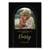 Minimalist Elegant Wedding Photo Tribute Memorial  Foto Afdruk (Voorkant)