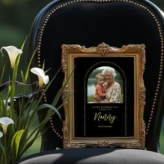 Minimalist Elegant Wedding Photo Tribute Memorial  Foto Afdruk