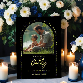 Minimalist Elegant Wedding Photo Tribute Memorial Fotoplaat